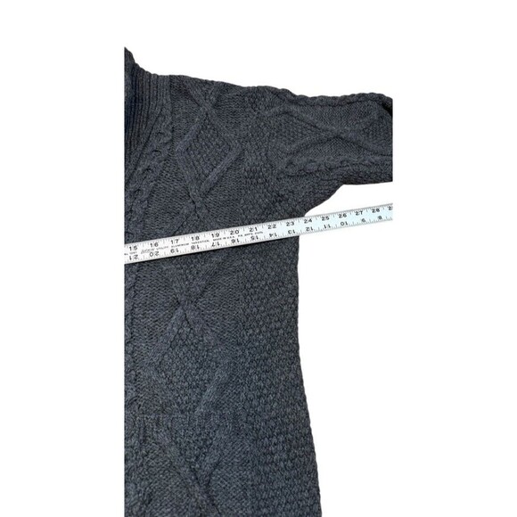Aran Crafts Sweater Mens Size XXL Gray Merino Wool Cardigan Shawl Collar Cable - Picture 7 of 8